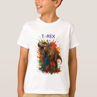 Camiseta T-Rex Dino Kinder T-Shirt – Bunte Action für klein