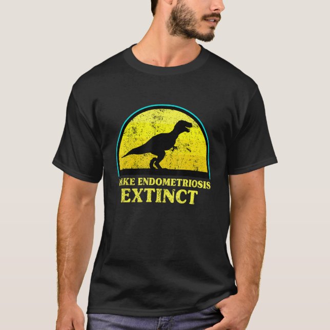 Camiseta T Rex Dino Tornar A Endometriose Extinta Ki (Frente)