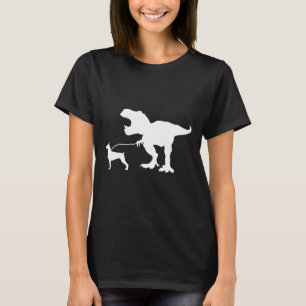 Camiseta T Rex Dinosaur T Rex Walking Doberman Dog Doberman