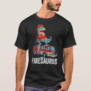 Camiseta T Rex Dinossaur Bombeiro Bombeiro Fi