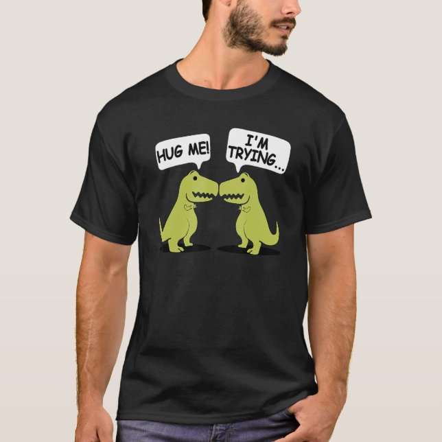 Camiseta T Rex Dinossaur Engraçado Casal Dia de os namorado (Frente)