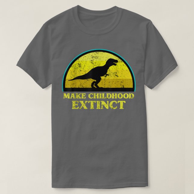 Camiseta T rex Dinossaur faz com que o Cancer da infância s (Frente do Design)
