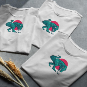 Camiseta T Rex Dinossaur Jogando Golfe