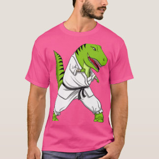 Camiseta T-Rex Dinossaur Karate Kickboxing Artes Marciais J