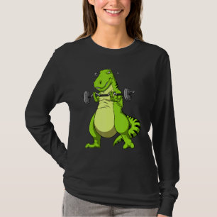 Camiseta T Rex Dinossaur Malhação Gym Bodybuilder Weightlif
