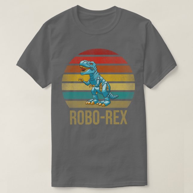 Camiseta T Rex Dinossaur TRex Robot Dino RoboRex (Frente do Design)