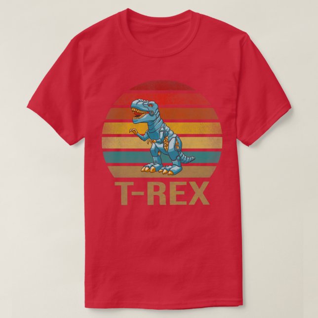 Camiseta T Rex Dinossaur TRex Robot Dino RoboRex3 (Frente do Design)