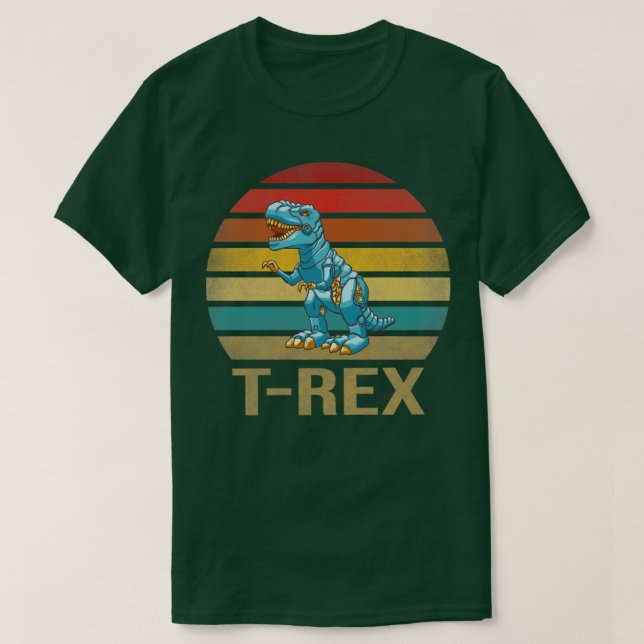 Camiseta T Rex Dinossaur TRex Robot Dino RoboRex3 (Frente do Design)
