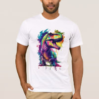 T-Rex Dinossaur Watercolor T-Shirt Design