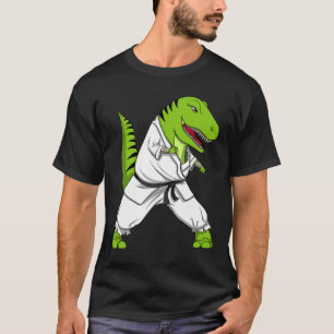 Camiseta T-rex Dinossauro Caratê Kickboxing Artes Marciais 