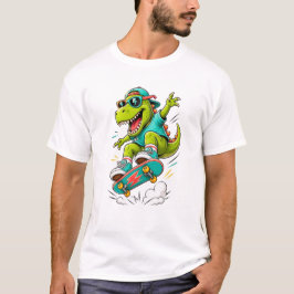 Camiseta T-Rex Dinossauro de Skate Legal