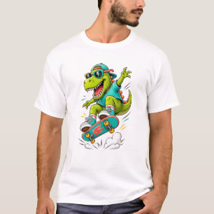 Camiseta T-Rex Dinossauro de Skate Legal