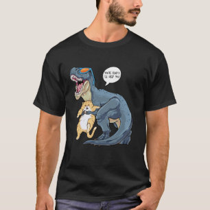 Camiseta T-Rex Dinossauro Gato Persa Engraçado Você É Fofo