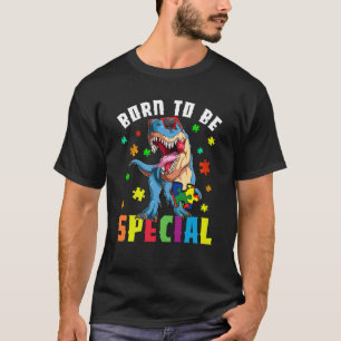 Camiseta T Rex Dinossauro Nasceu Para Ser Menino Menina Aut