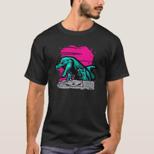 Camiseta T Rex Dj Party Club Disco Jockey Edm Dance Dinosau