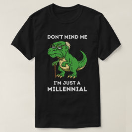Camiseta T-Rex do milênio, vetor de desenho engraçado