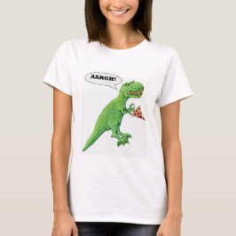 Camiseta T-Rex e pizza