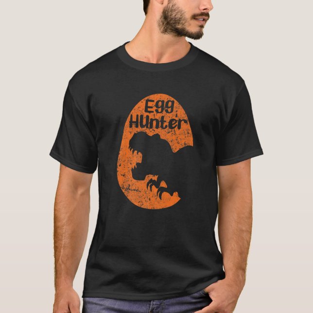 Camiseta T Rex Easter Bunny Cute Dinossaur Egg Hunters K (Frente)