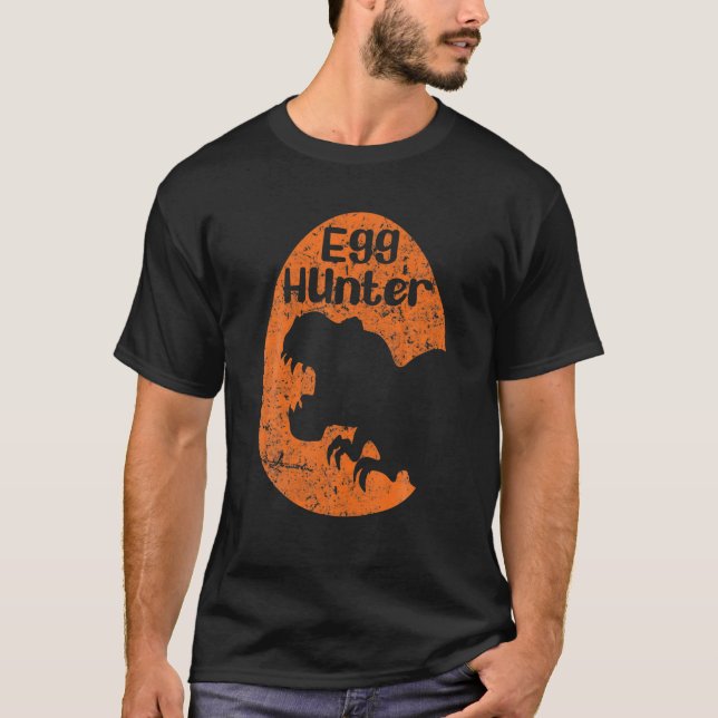 Camiseta T Rex Easter Bunny Cute Dinossaur Egg Hunters K (Frente)
