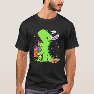 Camiseta T Rex Easter Bunny Dinosaur Boys Basket Stufers