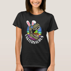 Camiseta T Rex Easter Bunny Engraçado Dinossauro Páscoa Sau
