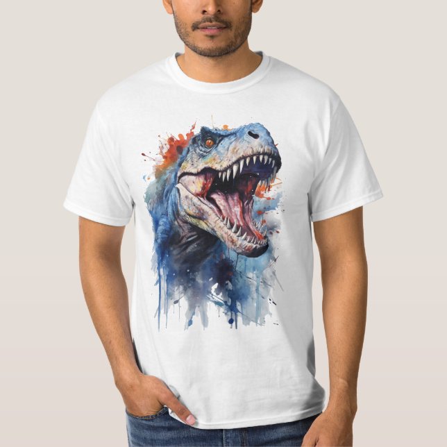 Camiseta T-Rex en Fiesta de Colores (Frente)