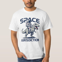 Camiseta T-Rex Espaço Jurisdição Astronauta
