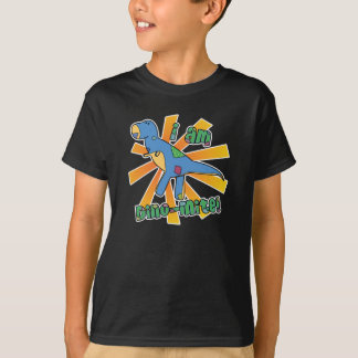 Camiseta T Rex eu sou TShirt escuro de DinoMite (o esboço
