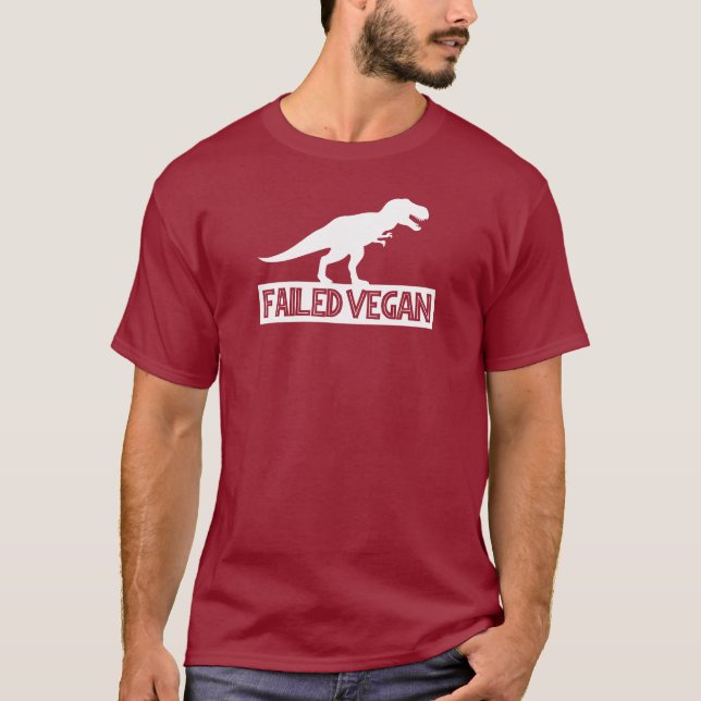 Camiseta T-Rex Falhou Vegan (Frente)