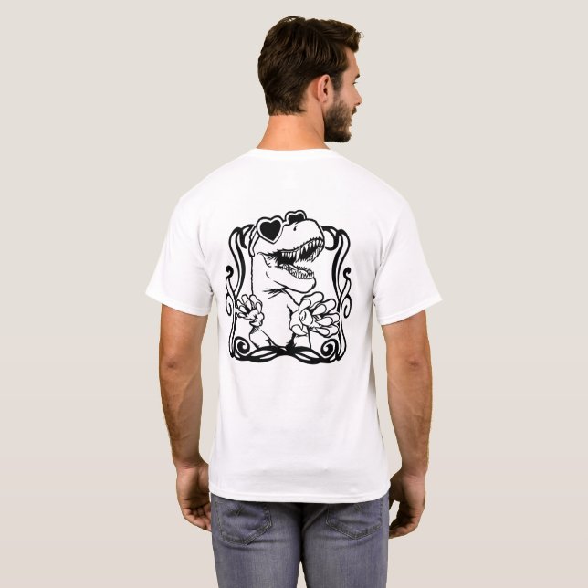 Camiseta T-Rex fica Hollyestranho (Parte Traseira Completa)