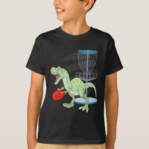 Camiseta T Rex Frisbee Dinossauro Lançador Recreativo Dino 