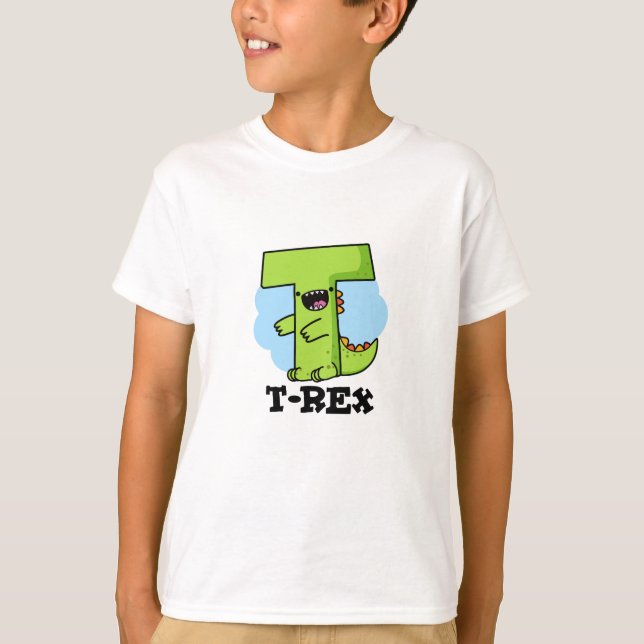 Camiseta T-Rex Funny Alphabet Dinossaur Pun (Frente)