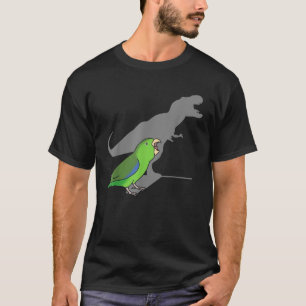 Camiseta T rex Green Parrotlet Cujo Pancete é Engraçado Pap