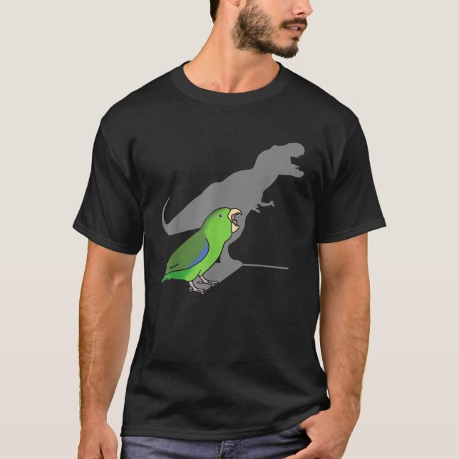 Camiseta T rex Green Parrotlet Cujo Pancete é Engraçado Pap (Frente)