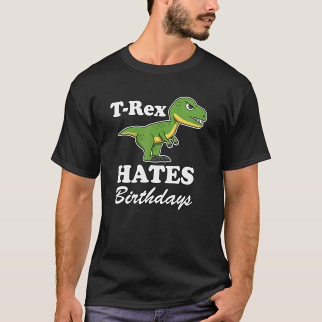 Camiseta T Rex Hates  Quote Arms Dino   Trex (Frente)