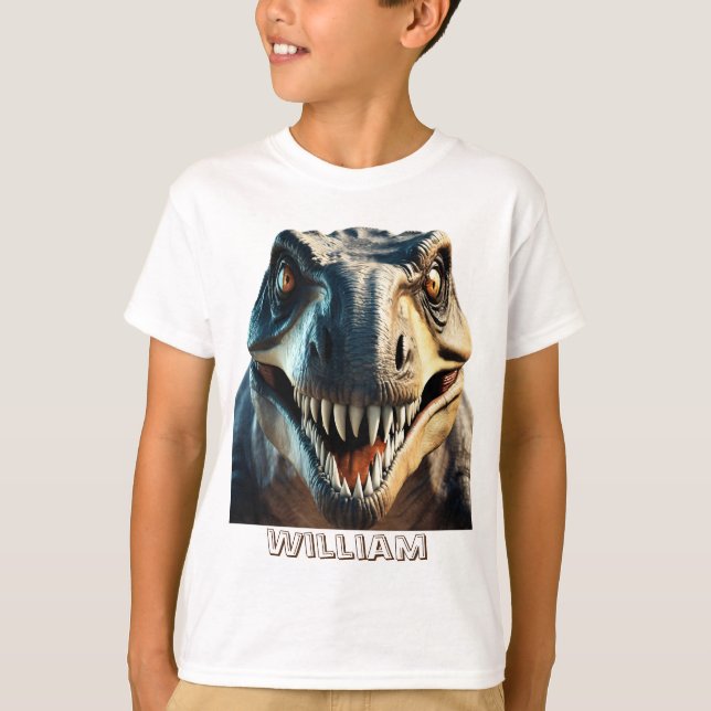 Camiseta T-Rex Head T-Shirt: Roar-some Design for Kids (Frente)