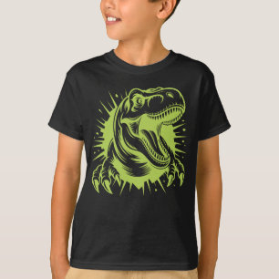 Camiseta T-Rex Invadindo Crianças