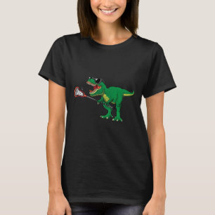 Camiseta T Rex Lacrosse Dinosaur Lax Meninos Lacrosse Camis