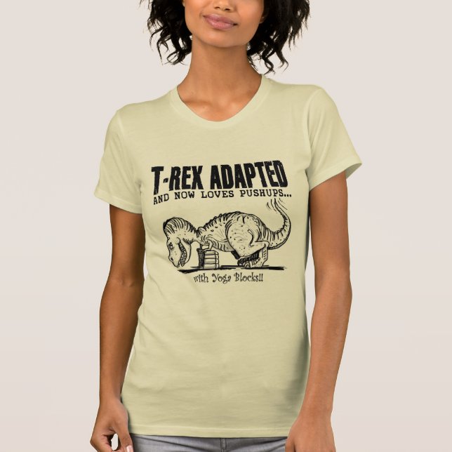 Camiseta T-Rex Loves Pushups (Frente)