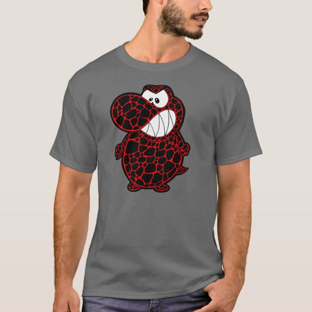 CAMISETA T-REX MANCHADO VERMELHO (Frente)