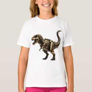 Camiseta T-Rex Mech Steampunk – Fera Dino de Latão