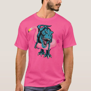Camiseta T-Rex No Flamingo Float Funny Piscina Party T-Rex 