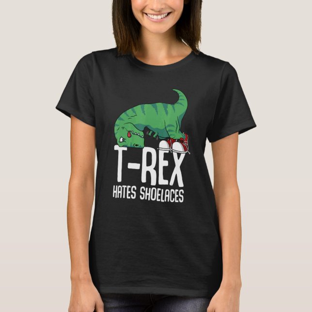 Camiseta T Rex Odeia Areia Armas Curtas Dino TRex (Frente)