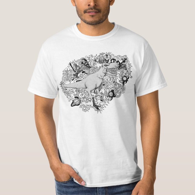 Camiseta T-Rex psicodélico (Frente)
