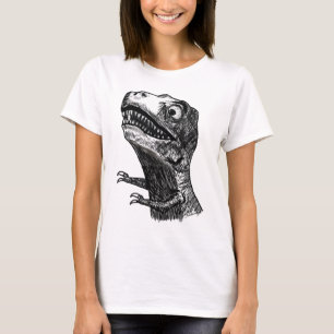 Camiseta T-Rex Rage Memória - Damas Feitas T-Shirt