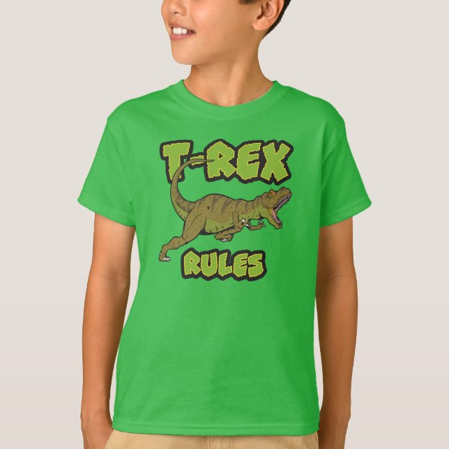 Camiseta T-Rex Regras T-Shirt (Frente)