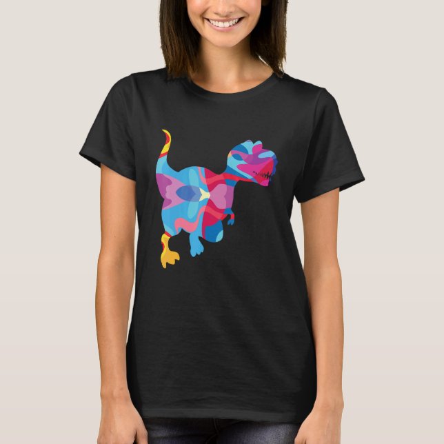 Camiseta T Rex rex  Colorful Graphic (Frente)