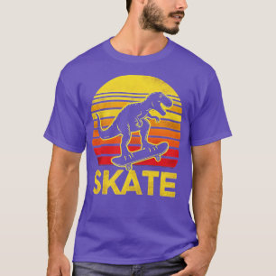 Camiseta T rex Skateboarder Retro Vintage Skateboard