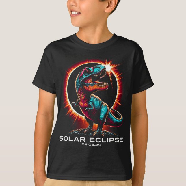 Camiseta T-rex Solar Eclipse Veste Sungles 8 de abril de 20 (Frente)