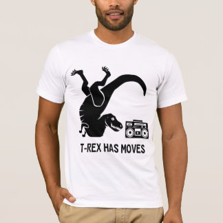 Camiseta T-Rex tem o TShirt dos movimentos